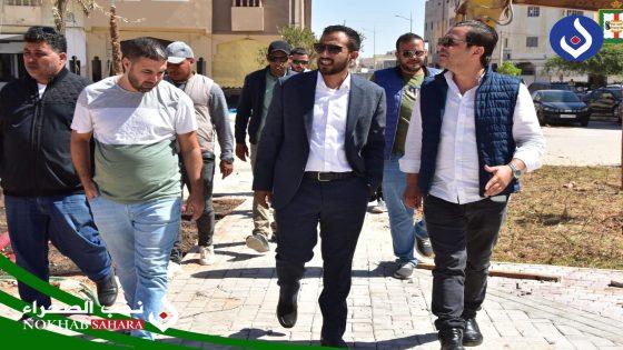 الراغب..يقوم بزيارة تفقدية لورش تهيئة المدار الطرقي لحي السلام بالداخلة