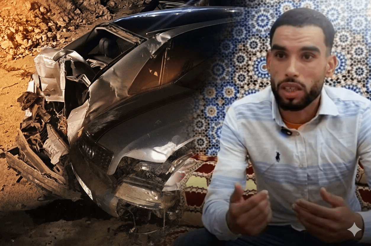 اصطدام عنيف وفرار مريب بالداخلة .. شاب يكشف لـ“نخب الصحراء” تفاصيل ليلة مرعبة ويرجح “محاولة تصفية”